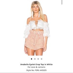 FOR LOVE & LEMONS anabelle eyelet crop top